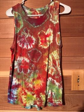 a new day Red Multi Tie-Dye Tank Top